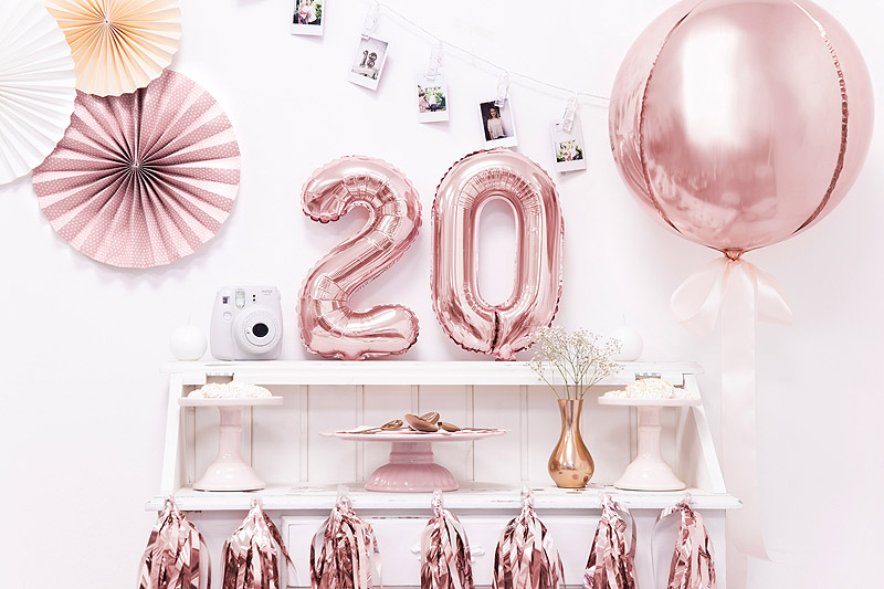 Ballon Chiffre 2 Rose Gold  Ballons Chiffre Mylar pas cher