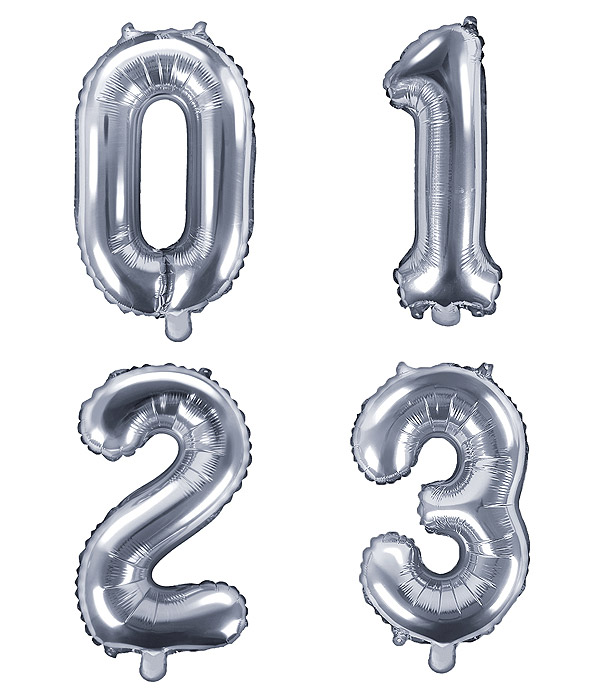 Ballons mylar argent anniversaire chiffre 30 ans