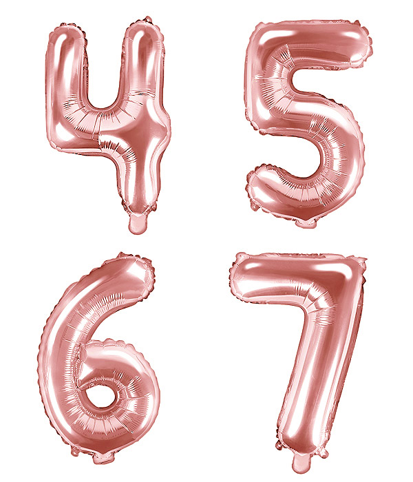 Ballon Chiffre 2 Rose Gold  Ballons Chiffre Mylar pas cher