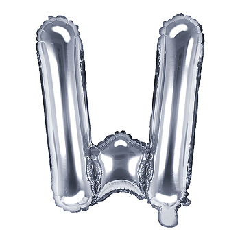 Ballon Lettre W Argent