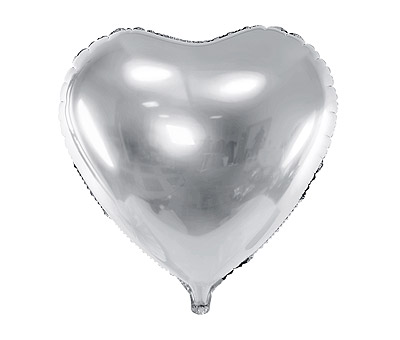 Ballon Mylar Aluminium Coeur Géant 45cm Argenté Discount