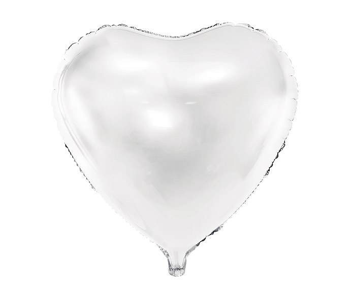 10x Ballon en aluminium Coeur noir et blanc (45 cm) - Mariage Mariage  Mariée Coeurs