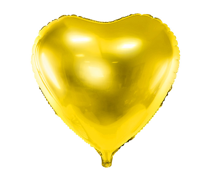 Ballon Coeur Mylar Aluminium Or