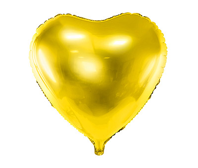 Ballon Mylar Aluminium Coeur Géant 45 cm Doré