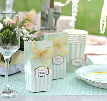 Déco de table Baby Shower vert