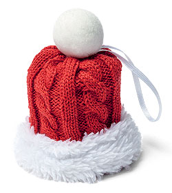 Le Mini Bonnet Noel en Laine Décoration Rouge