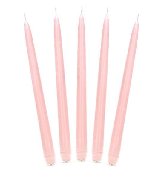 Bougies Flambeaux 24 cm Rose Gold x10