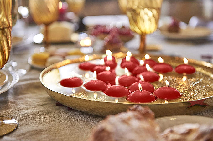 Bougies Flottantes Rouge Mariage