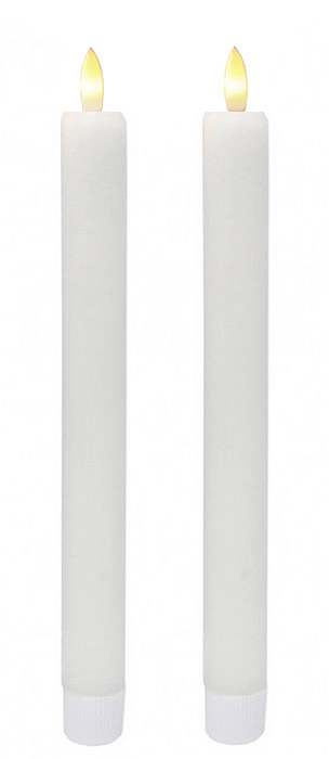 Bougie Baton Flambeau Led Blanc Chaud