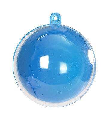 Boule Transparente 5 cm Bleu Turquoise Contenant Dragées