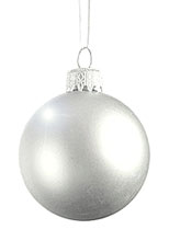 Grosses Boules en Verre 6 cm Luxes pour Sapin Argent