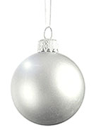 Petites Boules en Verre 5 cm Luxes pour Sapin Argent