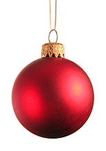 Grosses Boules en Verre 6 cm Luxes pour Sapin Rouge