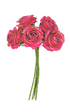 Roses Fuchsia avec Paillettes