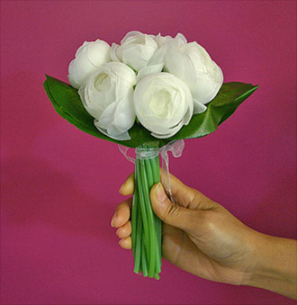 Bouquet de Pivoines Blanches artificielles