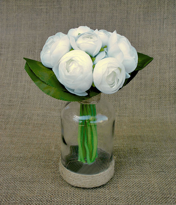 bouquet pivoines blanches artificielles | Décoration Florale Mariage