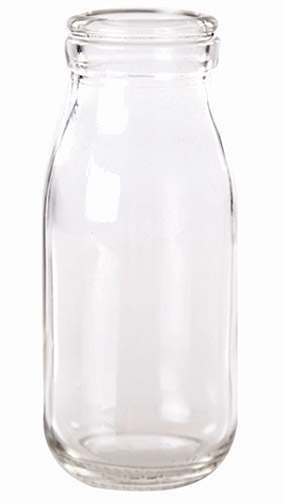 Petite Bouteille de Lait en Verre Vase 14 cm