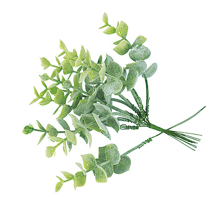 Bouquet 10 Petites Branches d'Eucalyptus Artificielles Déco Table Mariage