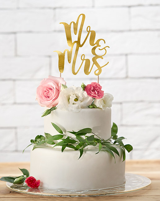 Cake Topper Gateau Mr and Mrs Doré