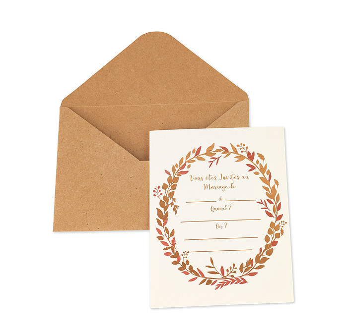 Carte postale Mariage ou Soirée Invitations-Personnalisé avec enveloppes