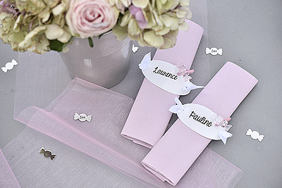 Décoration de Table Rose Tendre