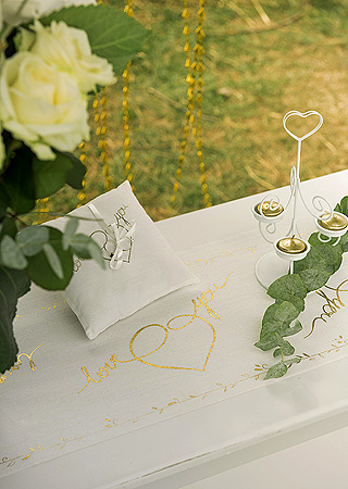 Décoration Table Just Married Gold Doré