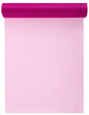 Chemin de Table Organdi Mariage Pas Cher Fuchsia