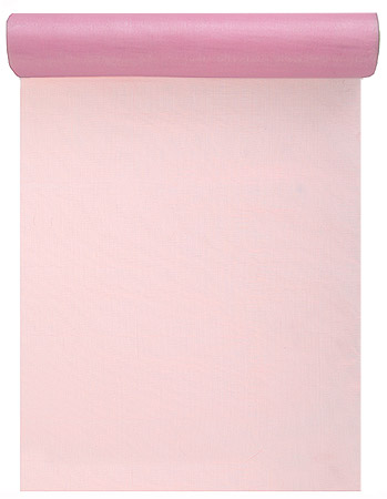 Chemin de Table Organdi Mariage Pas Cher Rose