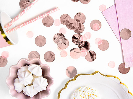 Confetti Rond Rose Gold Pas Cher