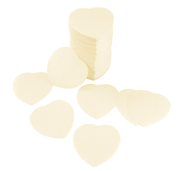 Mariage Confettis marron et blanc forme cœur papier Kraft et Dentelle 2 Pack