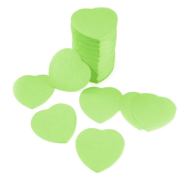 Confettis Coeurs Vert Anis