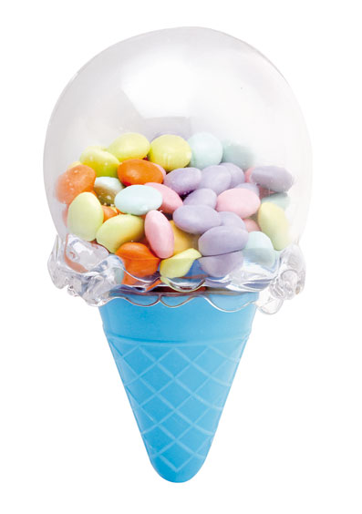 Contenant Dragées Cornet à Glace Pvc