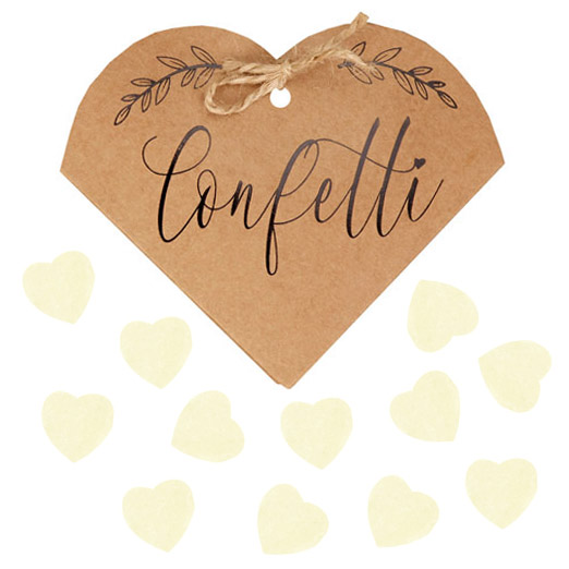 Cornet Coeur Kraft Confettis