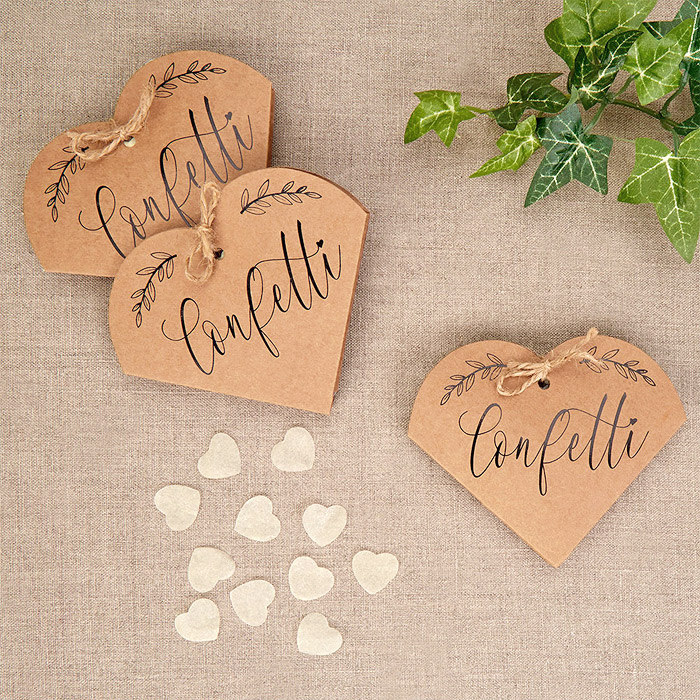 Coeur Kraft Confettis Confettis Mariage Sortie Eglise