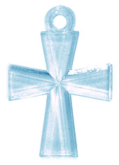 Croix Transparente Scrapbooking ciel turquoise