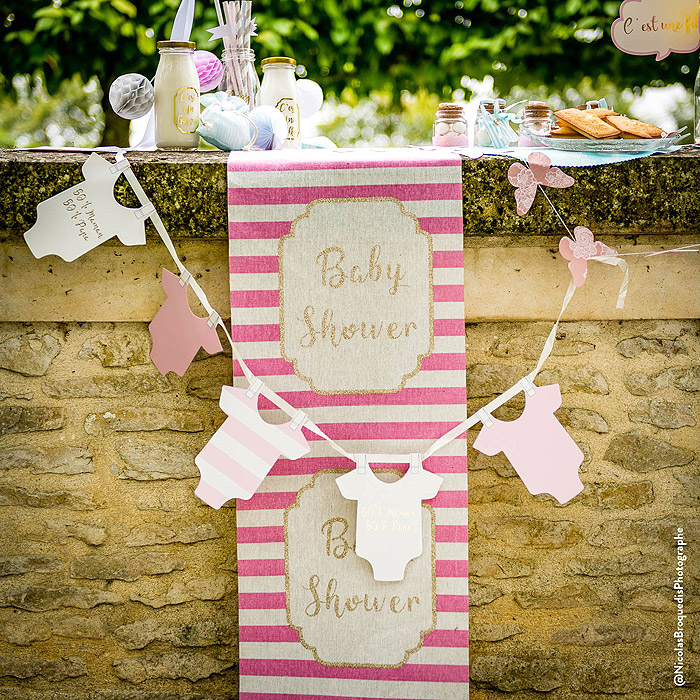 Centres de table - Baby Shower Fille