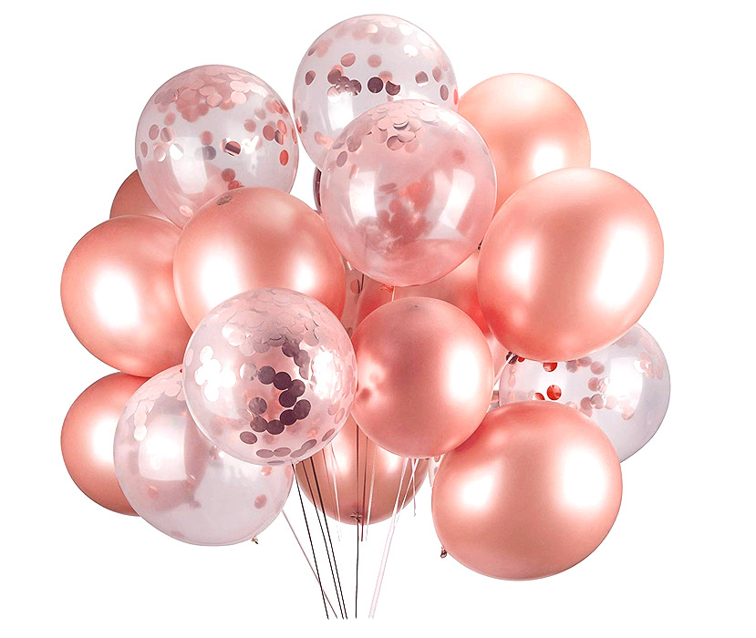 Ballons Rose Gold Nacrés x50