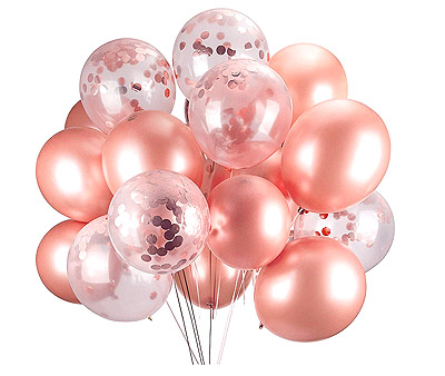 Ballons Rose Gold Nacrés x10