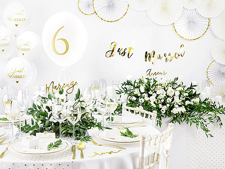 Décoration Salle Mariage Ballon Theme Blanc Doré Gold