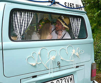 Décoration Voiture Mariage Ivoire Champetre Chic