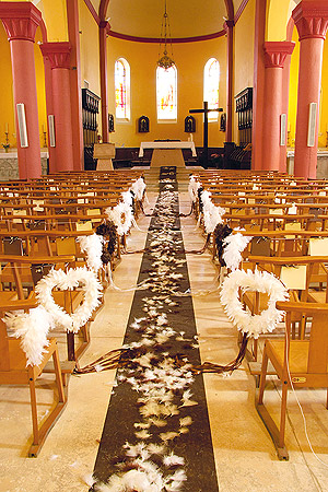 Décoration Tapis Eglise Boa Blanc
