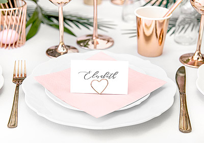 Marque Place Coeur Rose Gold x10