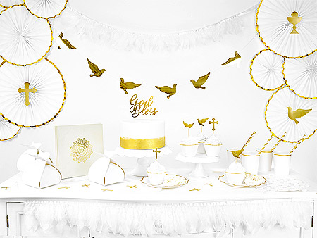 Décoration Communion Blanc Doré