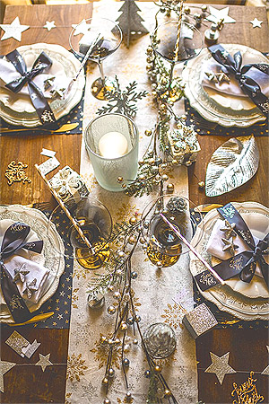 Decoration Table Féerique Argent