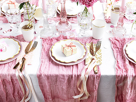 Déco Table Mariage Elégant Blanc Rose Gold