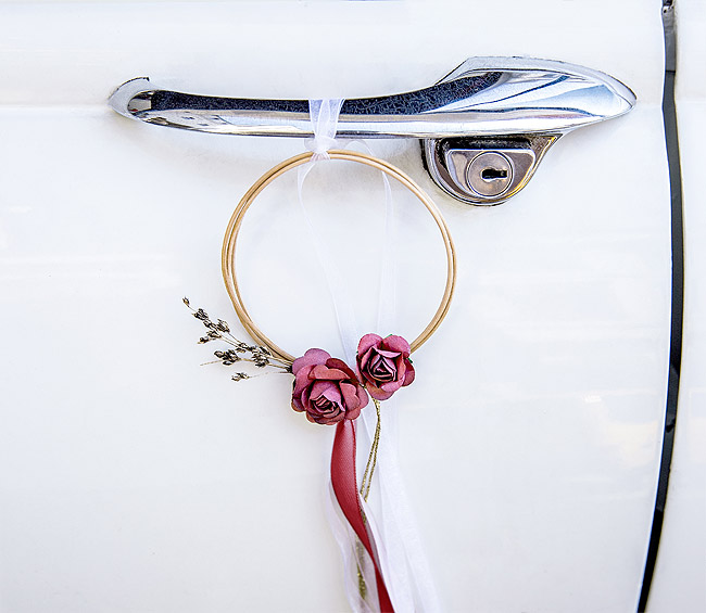 Kit déco voiture mariage champêtre