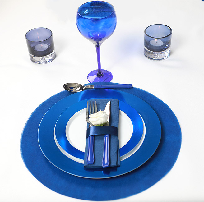 Vaisselle Anniversaire Bleu et Or, 20 Invités Vaisselle Assiettes de Fête  Decoration avec Ballons, Nappe, Gobelets, Papier Serviettes, Pailles, pour