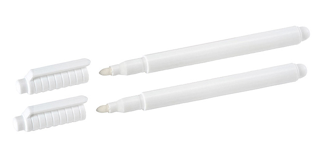 Feutre Stylo Blanc Ecriture Effacable Spécial Ardoise x2