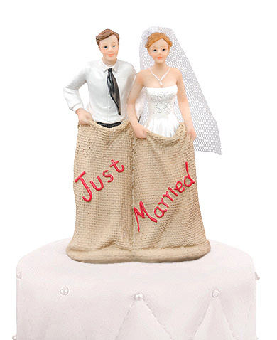 Figurine Piece Montee Mariage Fun Just Married Figurine Mariage