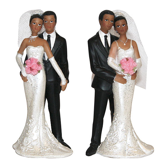 Figurine des mariés peau noir